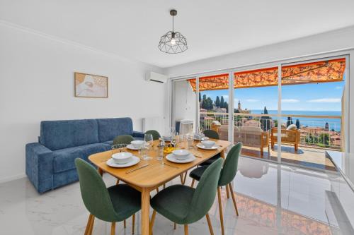 Menton Apartment | Terrasse vue mer exceptionnelle calme et confort